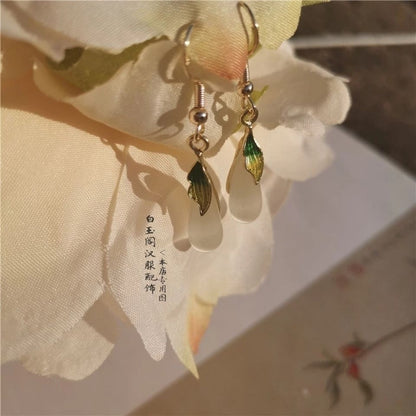 Ancient Style Hanfu Earrings | National Style Ear Hooks Cheongsam Accessory