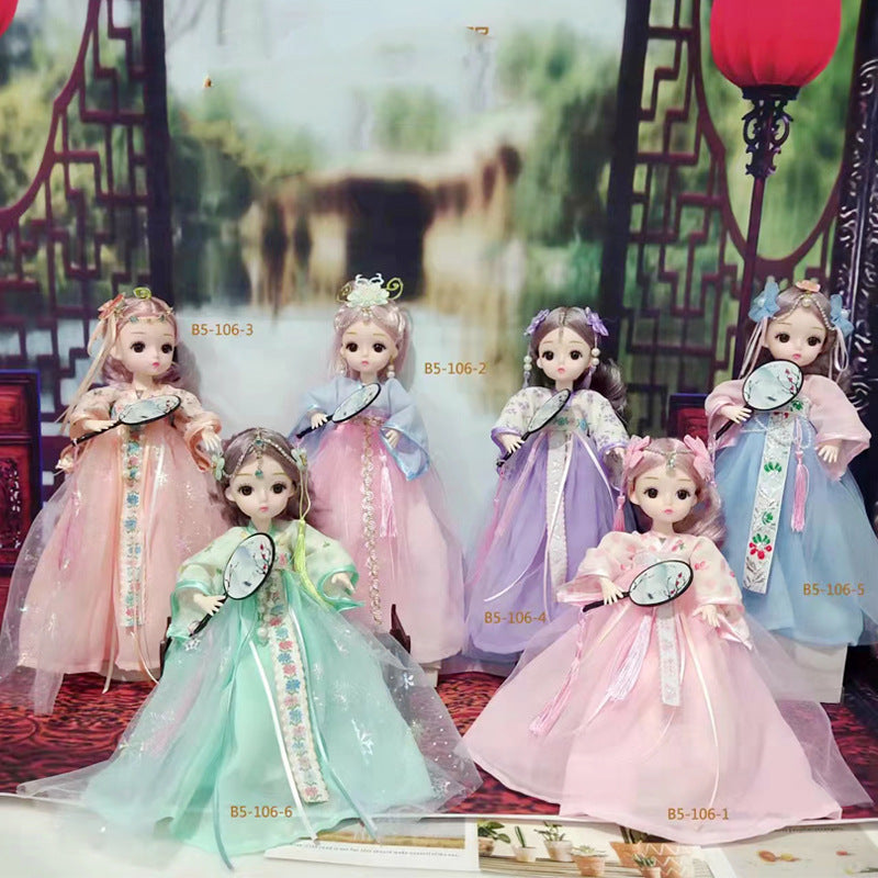 Ancient Style Hanfu Music Multi-Joint Cute Baby Light Singing Doll Figurine Girl Gift Children's Toy