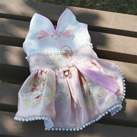 Pet Princess Tang Suit Chinese Style Cheongsam for Cats and Dogs