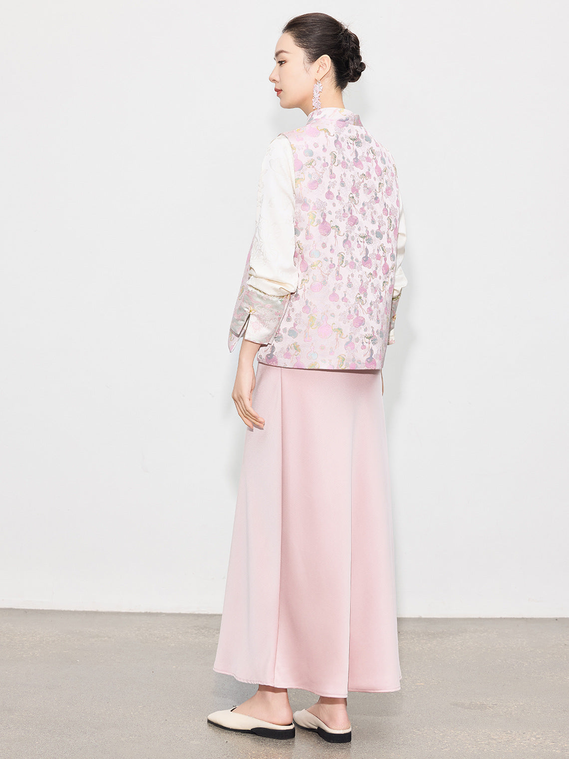 Stylish Retro Jacquard Vest Top for Women