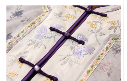 Early Autumn Silk Embroidered Retro Loose Chinese Style Jacket