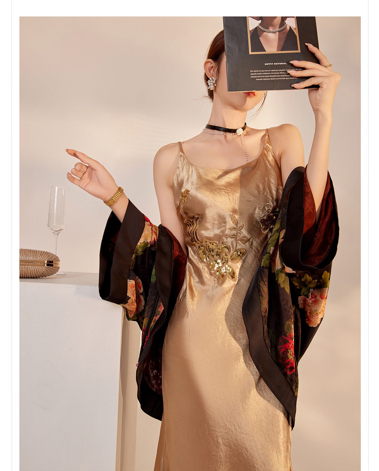 Elegant National Style Sequin Strap Dress | High-End Acetate Bodycon