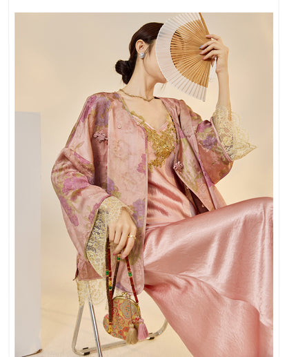 2025 New Chinese Style Light Luxury Jacket | Elegant Printed Rayon Women's Top