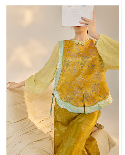 High-End Floral Embroidered Vest – Stylish Women's Top