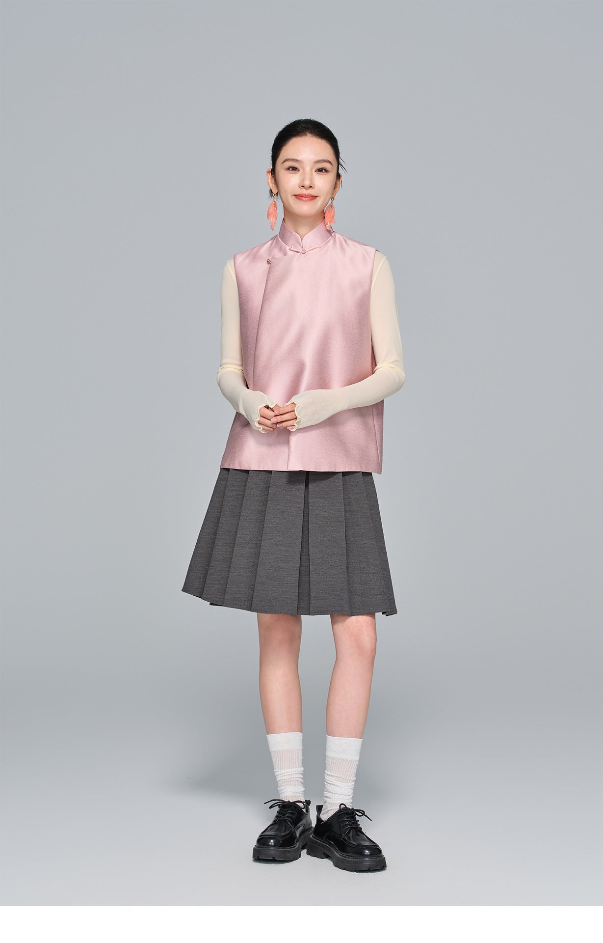 Stylish Stand Collar Women's Vest