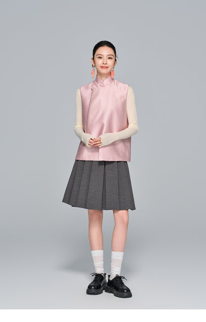 Stylish Stand Collar Women's Vest