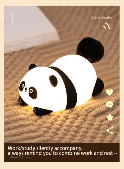 Furry Fun Panda Lamp USB Night Light Cute Bedside Gift Lamp