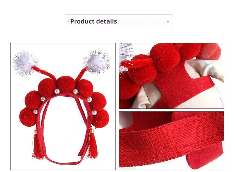 New Chinese Style Pet Hat — Peking Opera Costume for Cats & Dogs