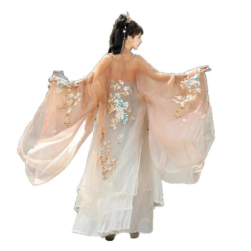 Oriental Ancient Hanfu — Chest-High Ru Skirt & Heavy Embroidery Outfit