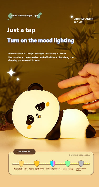 Panda Silicone Night Lamp USB Rechargeable Adjustable Bedside Lamp