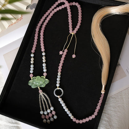 Ancient Costume Hanfu Necklace | Elegant Horse Face Skirt Fresh Jewelry Accessory