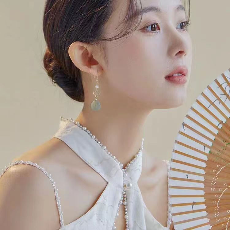 Peace Buckle Tassel Earrings | 2025 New Chinese Style Silver Plated Jewelry