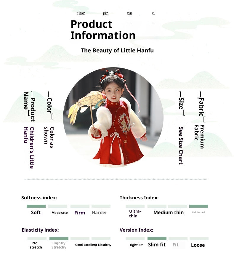 Girls’ Winter Hanfu Qipao | Padded Chinese Tang Suit New Year Dress