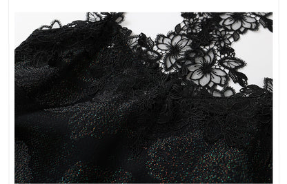 Velvet Burnout Jacket & Printed Cardigan Dress Set for Autumn