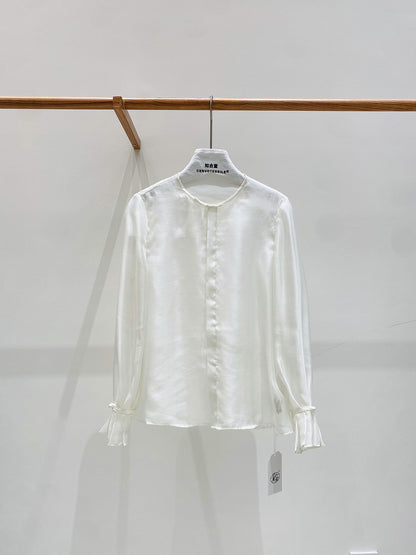 High-End Lightweight Flared Sleeve Blouse for Women