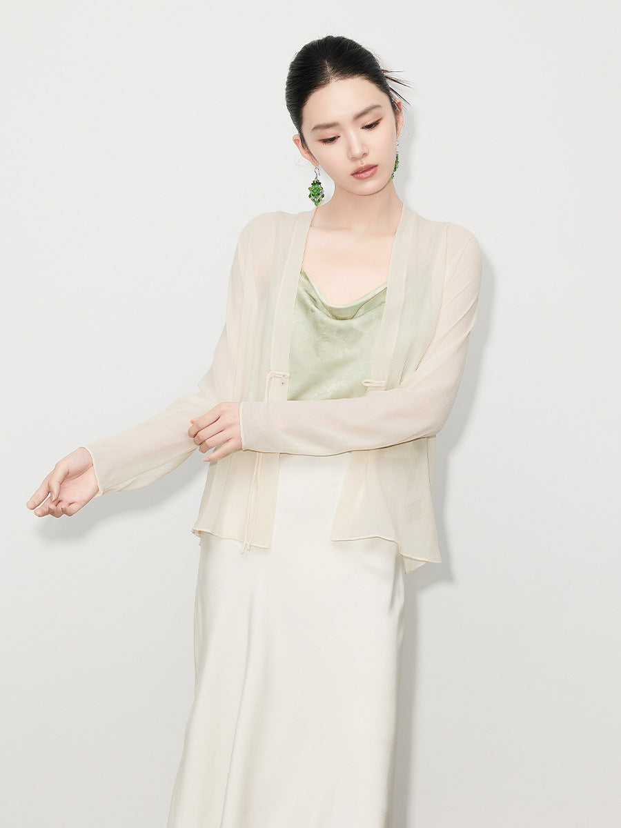 Elegant Sunscreen Georgette Top