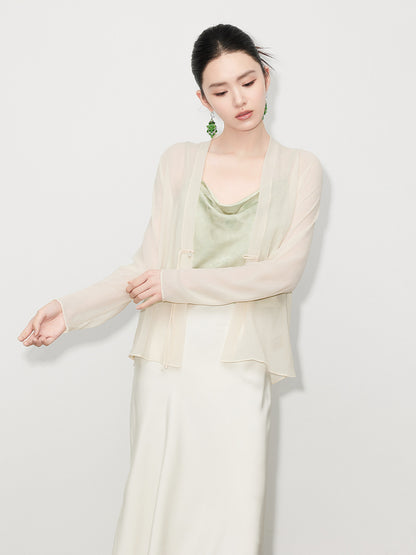 Elegant Sunscreen Georgette Top