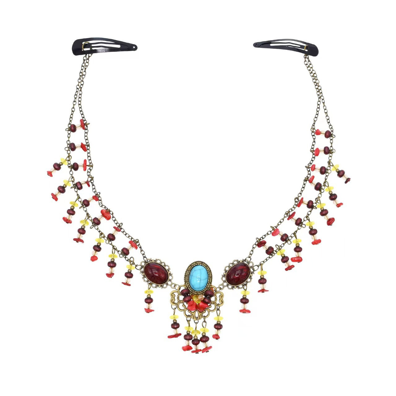 Exotic Ancient Style Hair Ornament Set | Hanfu Earrings Necklace Hair Accessory