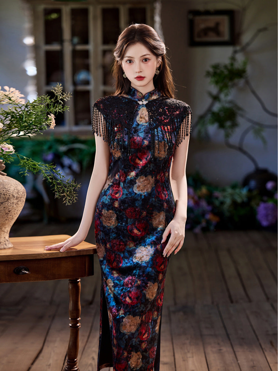 New Chinese Style Cheongsam – Retro Sleeveless Slimming Dress