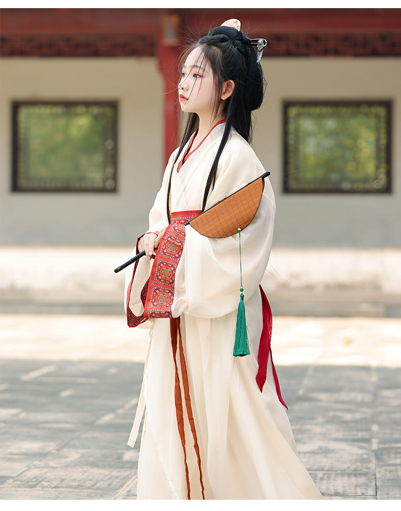 Girls’ Summer Hanfu | Wei Jin Style Daily Warring States Robe Fairy Dress