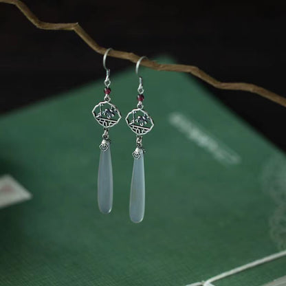 Elegant Ancient Style Earrings | Versatile Long Water Drop Fashion Jewelry