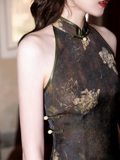 Elegant Slim Fit Cheongsam – 2025 Black Retro Qipao