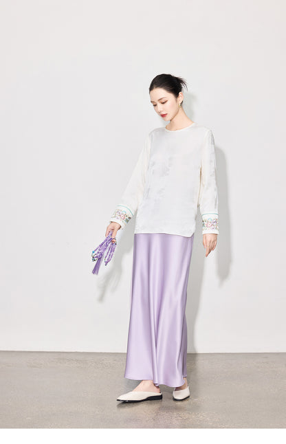 Elegant Smooth Satin Mermaid Long Skirt