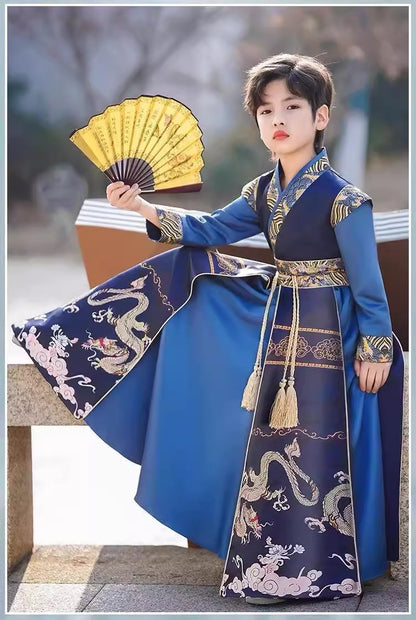 Boys’ Spring Autumn Hanfu | Ancient Style Handsome Tang Suit Costume