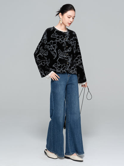Elegant High-Waist Wide Leg Jeans for Women