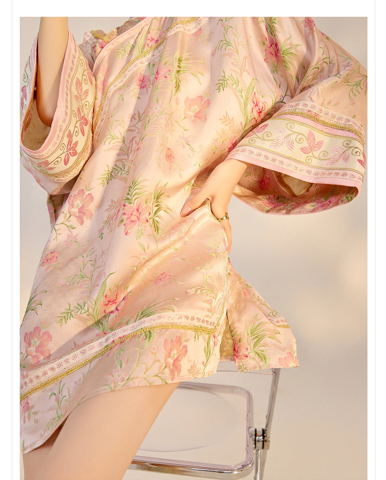 2026 Summer New Chinese Style Printed Rayon Loose Elegant Blouse