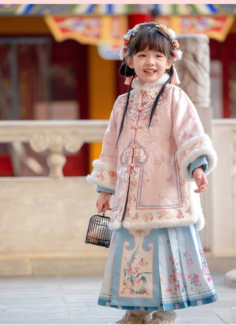 Children’s New Chinese Style Hanfu | Winter Ming Dynasty Outfit for New Year