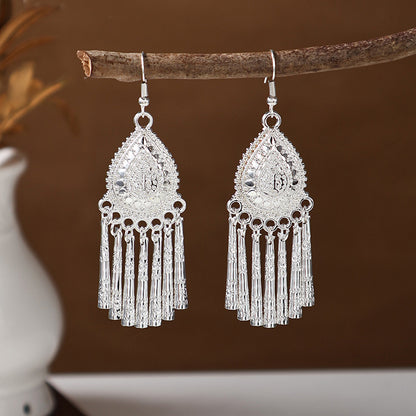 Ancient Style Ethnic Earrings | Elegant Miao Jewelry for Women