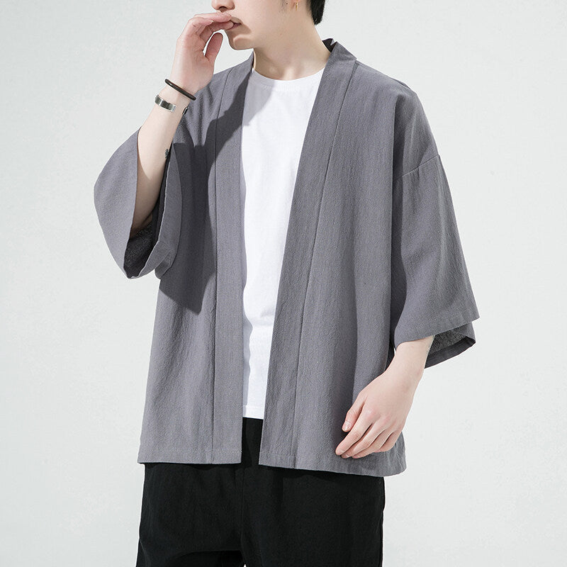 Mens Summer Chinese Style Thin Cotton Linen Sun Protection Retro Jacket