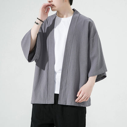 Mens Summer Chinese Style Thin Cotton Linen Sun Protection Retro Jacket