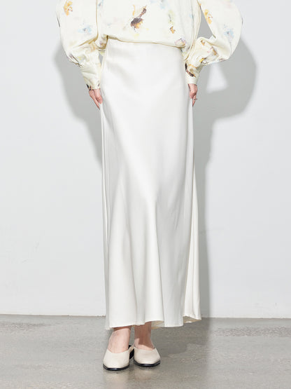 Chic High-Waist Mermaid Satin Skirt for Women