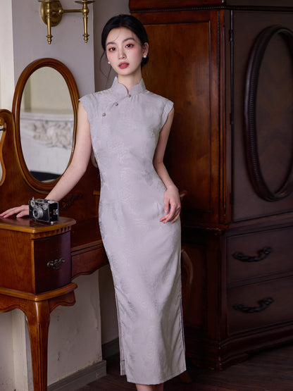 Improved Blue Cheongsam – 2025 Youth Daily Elegant Dress