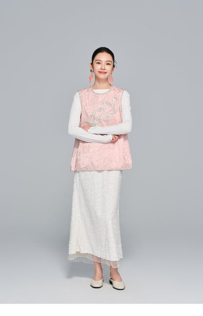 Stylish Heavy Embroidery Vest for Women