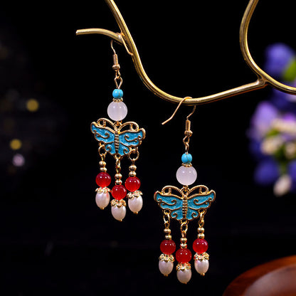 Burnt Blue Earrings | Ancient Style Tang Ming Dynasty Retro Hanfu Accessory