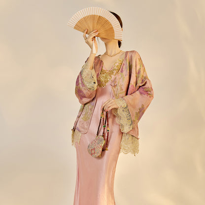 2025 New Chinese Style Light Luxury Jacket | Elegant Printed Rayon Women's Top