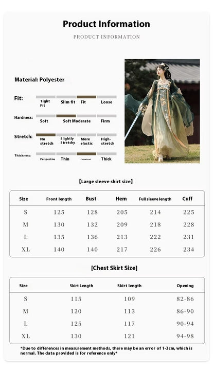 Oriental Ancient Hanfu — Chest-High Ru Skirt & Heavy Embroidery Outfit