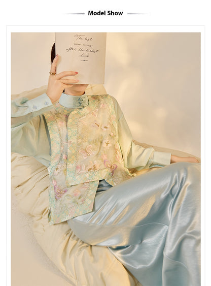 Embroidered Mulberry Silk Vest – New Chinese Style Women's Top