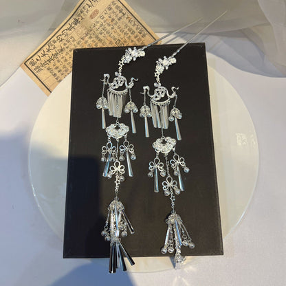 Warring States Robe Hanfu Hair Accessories Qin Han Wei Jin Silver Hairpin