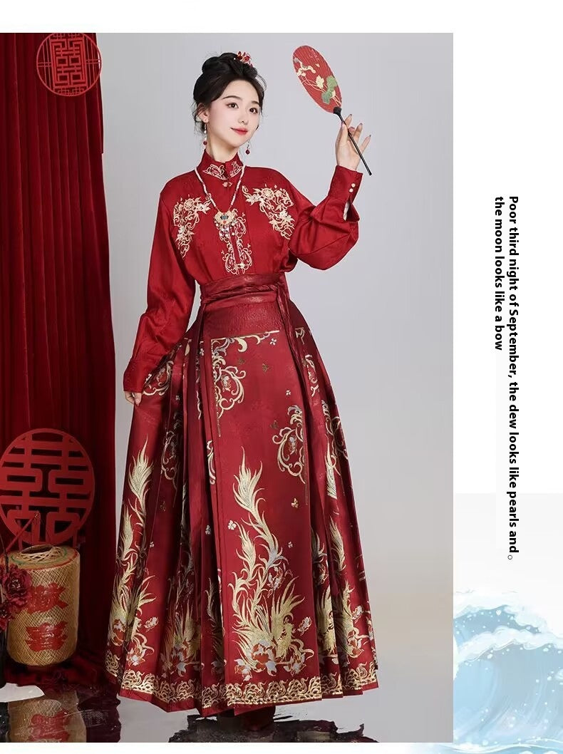 Luxury Ming Style Hanfu — Heavy Embroidery National Aesthetic Set