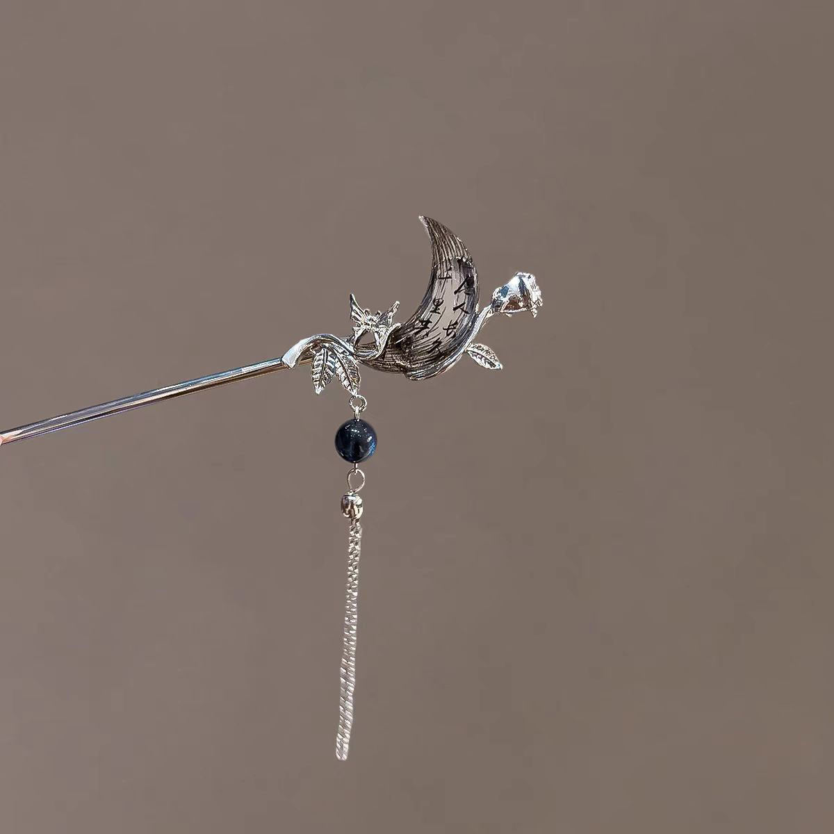 Retro Niche Crescent Hairpin | Elegant Chinese Style Versatile Hair Accessory