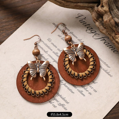 Vintage Boho Tassel Earrings — Niche Chinese Ethnic Long Drop Earrings