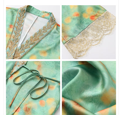 Elegant New Chinese Embroidered Jacquard Cardigan & Strap Dress Set