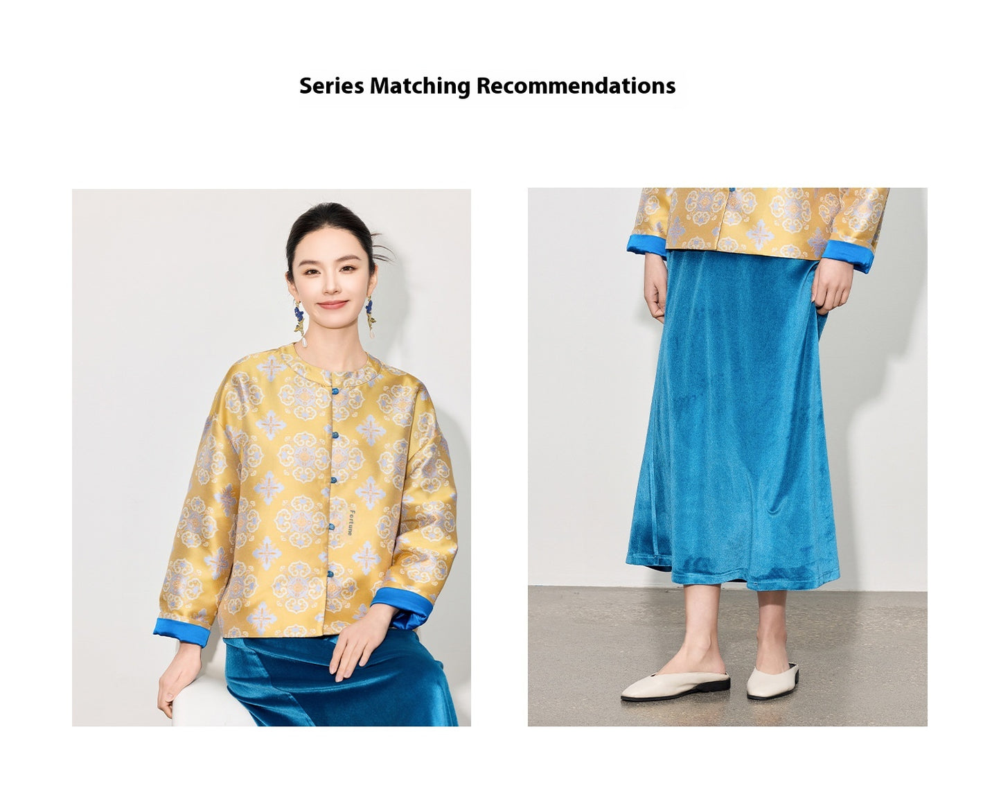 Stylish Retro Jacquard Long Sleeve Jacket