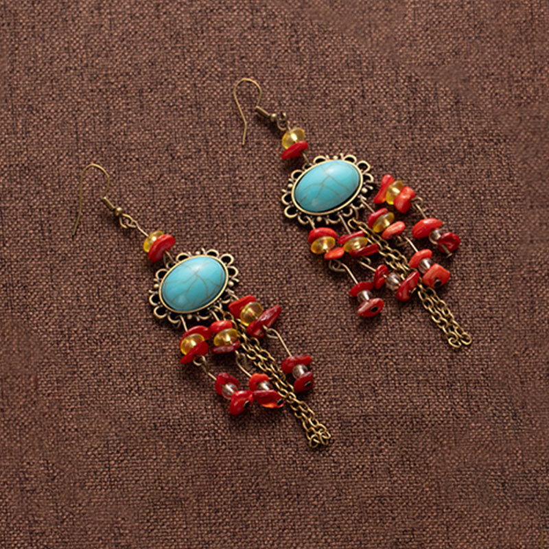 Exotic Ancient Style Hair Ornament Set | Hanfu Earrings Necklace Hair Accessory