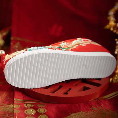 Autumn 2025 Hanfu Shoes — Bride Xiuhe Shoes with Inner Height for Women