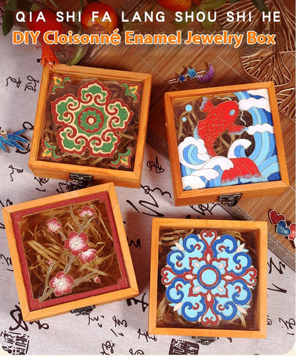 Handmade Cloisonné Enamel Jewelry Box DIY Kit — Chinese Style Craft Gift Set